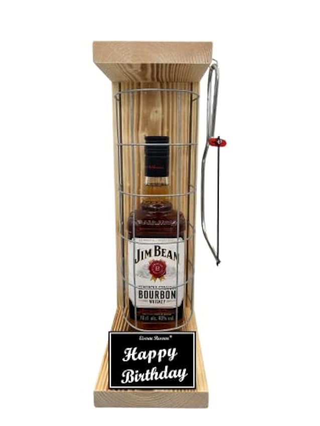hohen Rabatt Jim Beam Geschenk Geburtstag Eiserne Reserve Gitterkäfig Text s/w Happy Birthday - Spirituosen Geschenkverpackung Bourbon Whisky (1 x 0.70 l) hVjeeG2M Mode