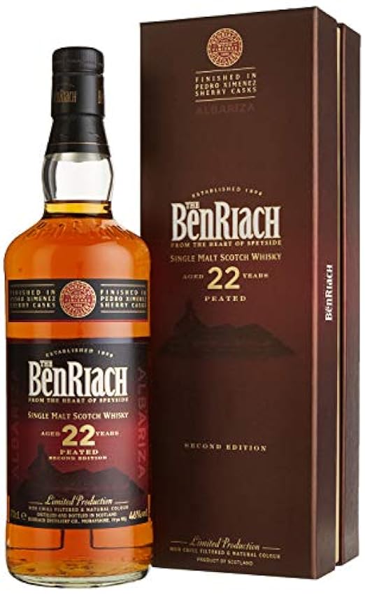 Hohe Qualität The BenRiach 22 Years Old PEATED Second E