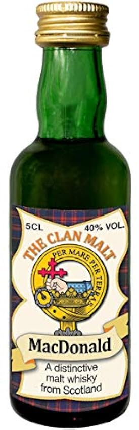 billig MacDonald Clan Crest Malt Whisky Miniaturflasche