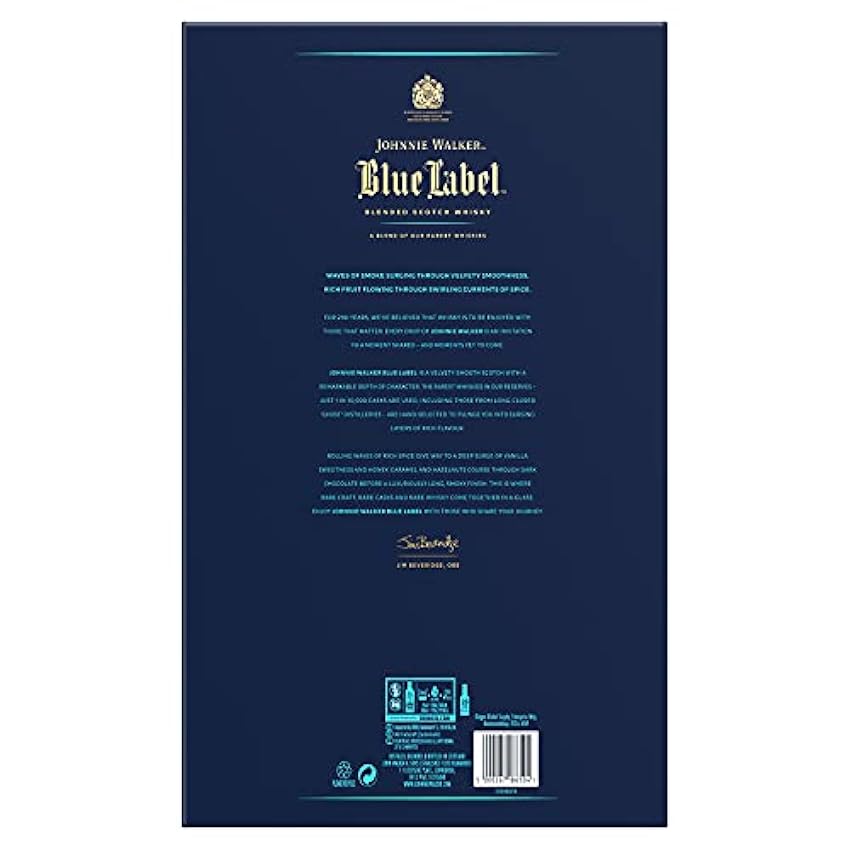 billig Johnnie Walker Blue Label Blended Scotch Whisky 700ml Geschenkset mit 2 Kristallgläsern HFKwPfXC billig
