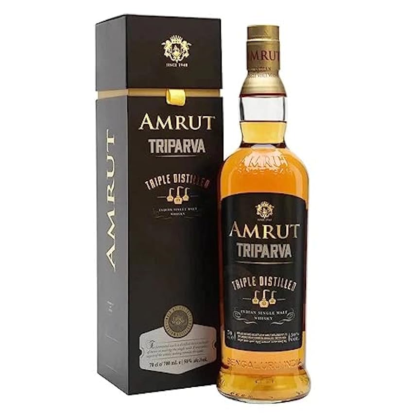 guter Preis Amrut TRIPARVA Triple Distilled Indian Single Malt Whisky 50% Vol. 0,7l in Geschenkbox MPUf1r0M gut verkaufen