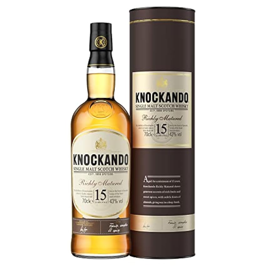 Promotions Knockando 15 Jahre - Richly Matured | Single Malt Scotch Whisky | für Liebhaber | handverlesen aus der Speyside | 43% vol | 700ml Einzelflasche | KlmDRqzk Mode