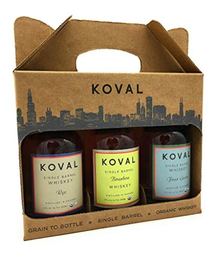 billig Koval Single Barrel Geschenkset Rye, Bourbon, Fo