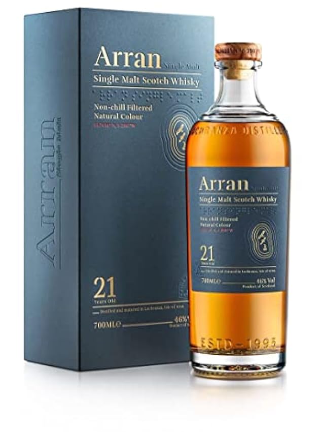 exklusiv Arran Whisky The Arran Malt 21 Years Old Single Malt Scotch Whisky 46% Volume 0,7l in Geschenkbox Whisky irb3HrnQ Spezialangebot
