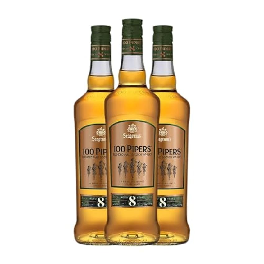 hohen Rabatt Whiskey Blended Seagram´s 100 Pipers 8 Jahre 70 cl (Schachtel mit 3 Flaschen von 70 cl) 8VPvVCrM Online-Shop