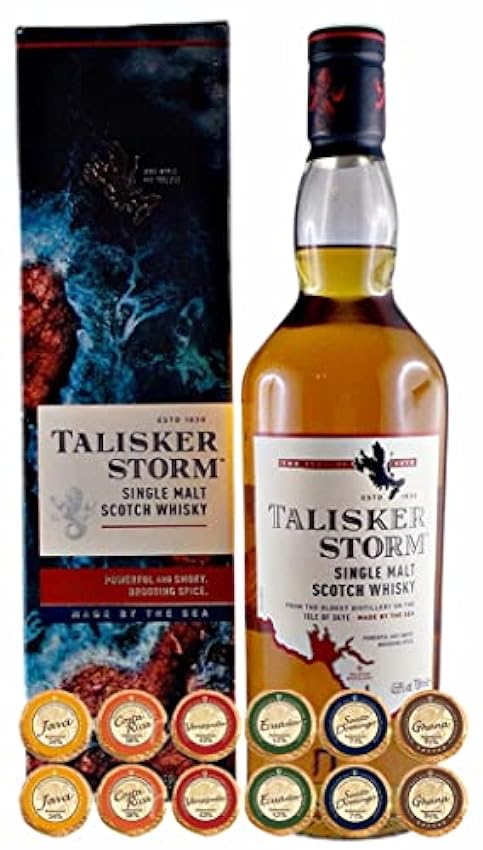neueste Talisker Storm Single Malt Whisky + 12 Edelscho