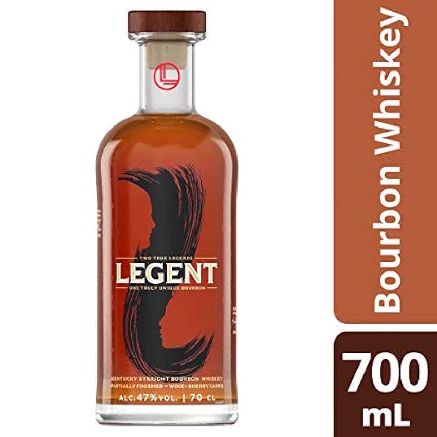 exklusiv Legent Bourbon Premium | Kentucky Straight Bourbon Whiskey | mit Finish in Rotwein- und Sherryfässern| 47% Vol | 700ml Einzelflasche ionmFjaP Shop