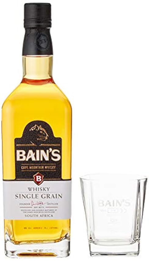 exklusiv BAINS Single Grain Whisky mit Glas (1 x 0.7 l)