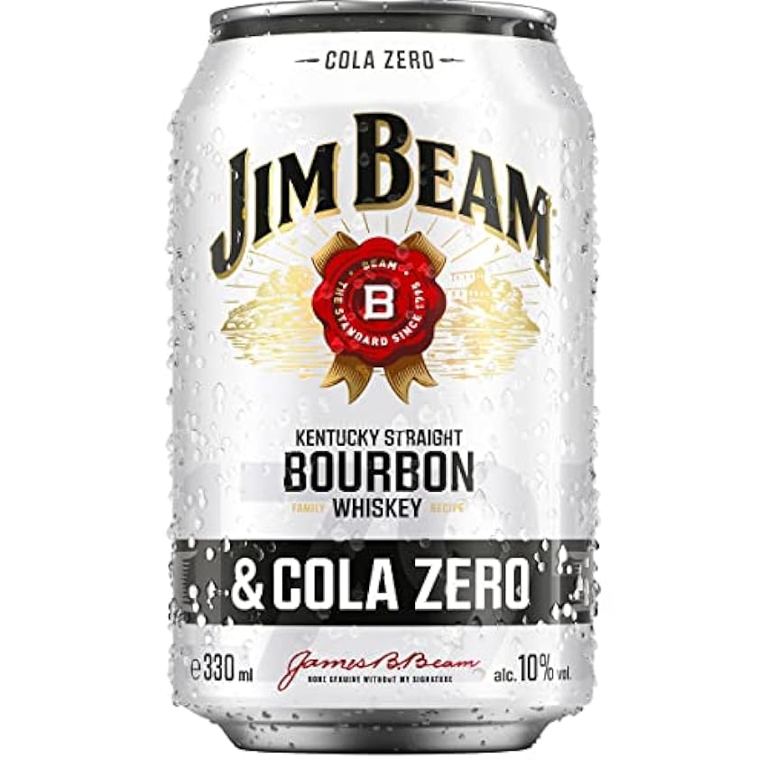 Mode Jim Beam Bourbon & Cola Zero Dose | Kentucky Straight Bourbon Whiskey mit Cola Zero | eine perfekte Mischung | 10% Vol | Einweg, 12 x 330ml 81eEf772 Online-Shop