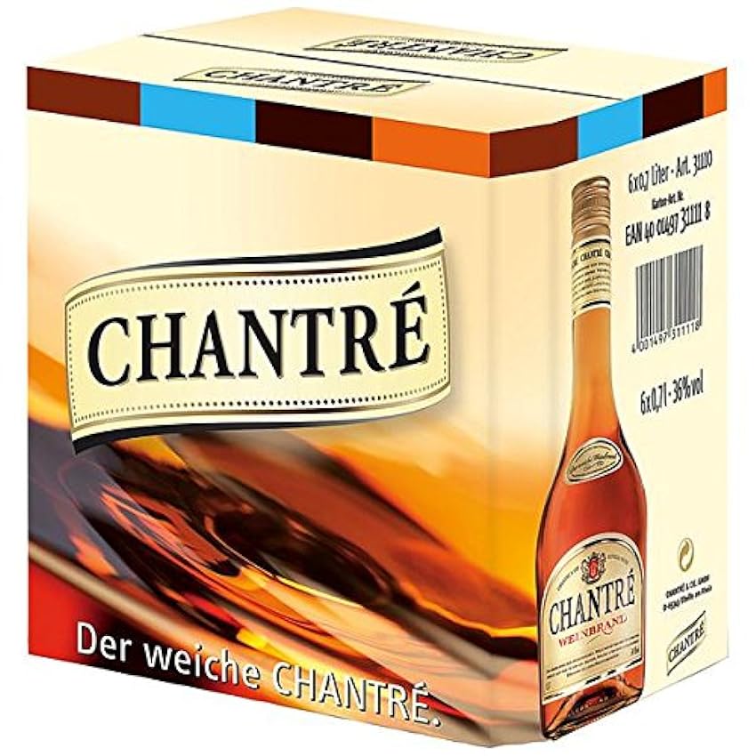erstaunlich Chantrè Weinbrand, 6 x 0,7 Liter W2arxv3k O