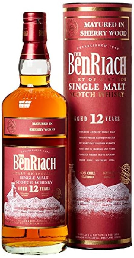 Preiswerte Benriach 12 Years Old Sherry Matured mit Geschenkverpackung Whisky (1 x 0.7 l) wZjA4UBI Hohe Quaity