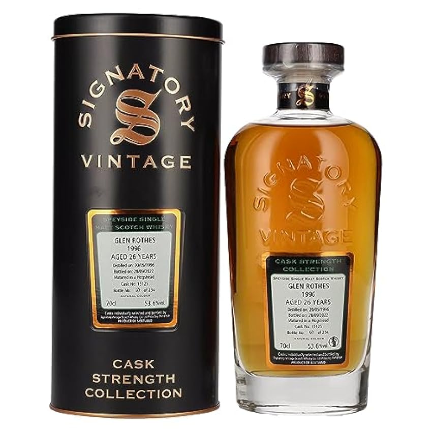 Kaufen Online Signatory Vintage GLENROTHES 26 Years Old Cask Strength 1996 53,6% Vol. 0,7l in Tinbox qXHXg579 Hot Sale