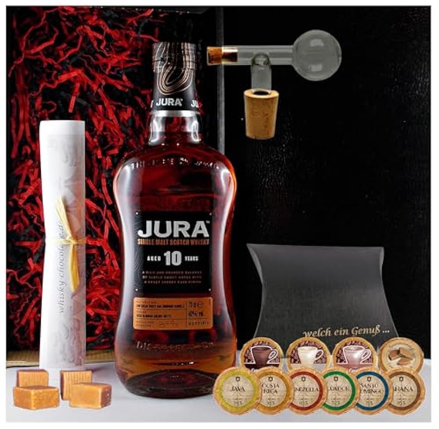 guter Preis Geschenk Jura 10 Jahre Single Malt Whisky + Glaskugelportionierer + Edelschokolade + Fudge fPdGDOcW billig