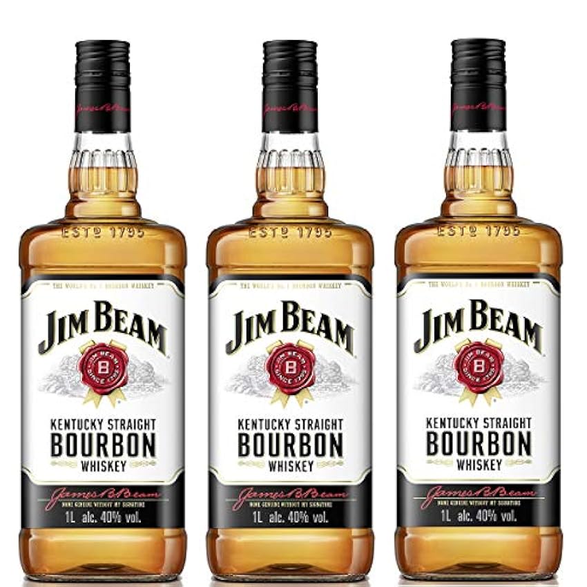 Preiswerte Jim Beam Bourbon Whisky 3 x 1 Liter rOtSbGdW
