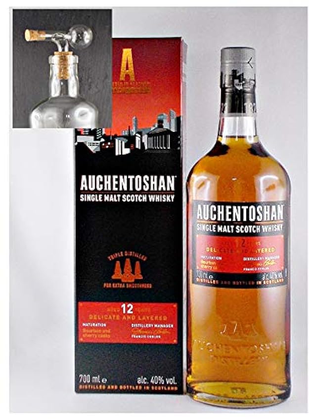 neueste Auchentoshan 12 Jahre Single Malt Whisky + 1 Gl