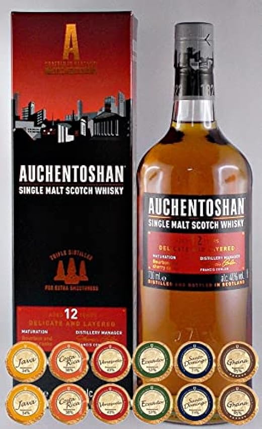 Billige Auchentoshan 12 Jahre Single Malt Whisky + 12 E