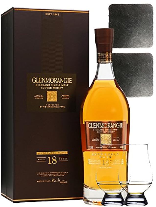 Ermäßigte Glenmorangie 18 Jahre Extremely Rare 0,7 Liter + 2 Glencairn Gläser vUbZtoal Hot Sale