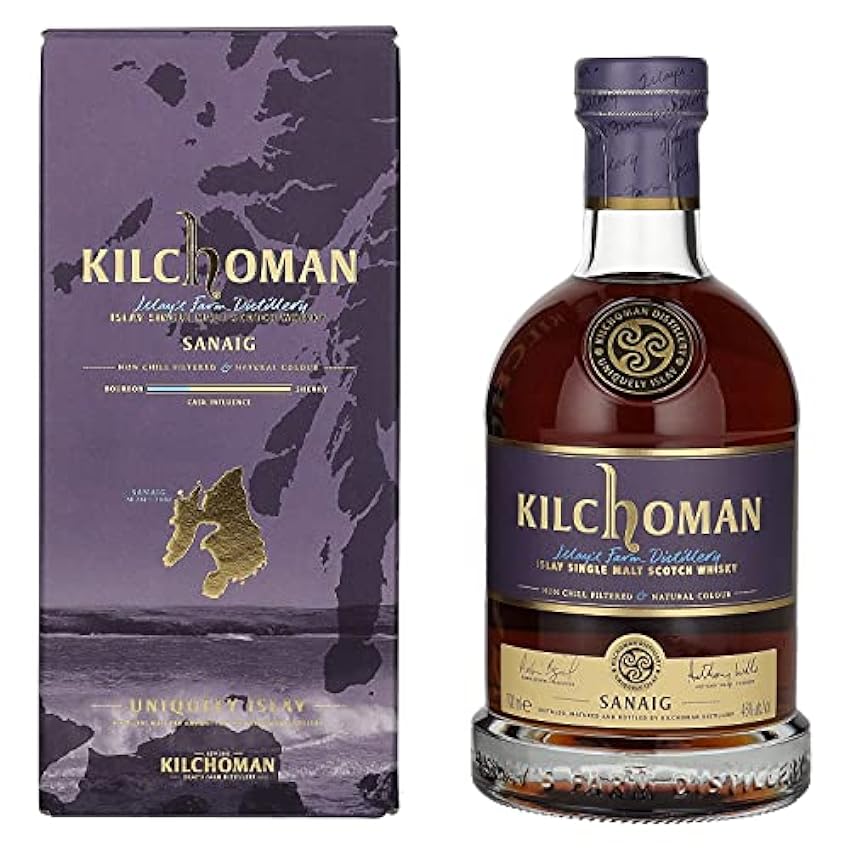 erstaunlich Kilchoman SANAIG Islay Single Malt Scotch W