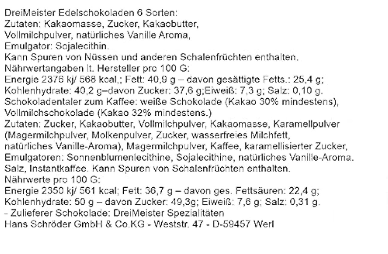Klassiker Franzi Franzbrötchen Likör + 9 Edelschokoladen DreiMeister Golddublonen 7SM61O3l groß