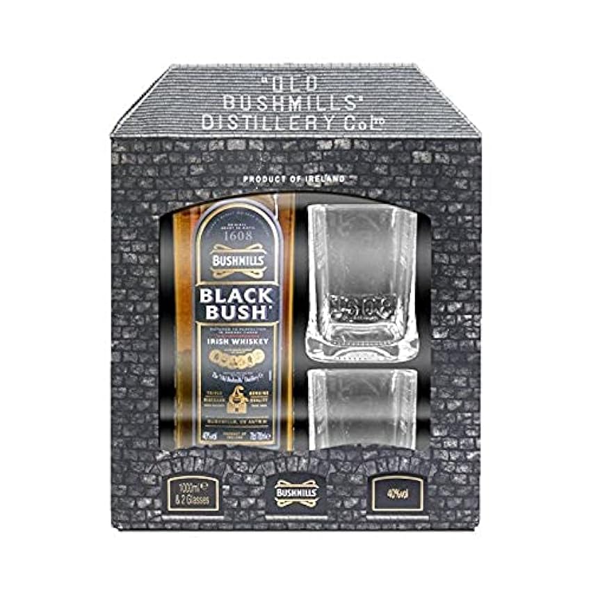 erstaunlich Bushmills - Black Bush & Glasses Gift Set -