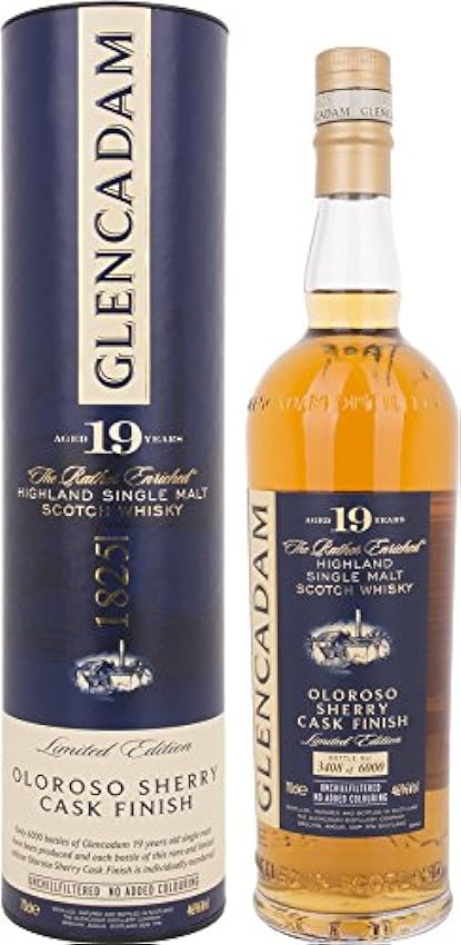 Großhandelspreis Glencadam 19 Years Old Oloroso Sherry Finish Whisky mit Geschenkverpackung (1 x 0.7 l) i12QQrZG Mode