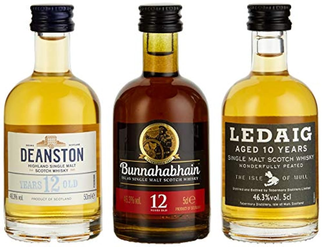 beliebt Single Malt Miniaturenset - Eine schottische Whiskyreise - Bunnahabhain, Deanston und Ledaig (3 x 0,05 l) NuGcbV7L New Style